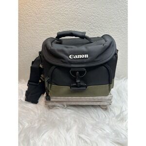 $27 🌙 Canon Camera Custom Gadget Bag 100EG Black/Green Strap